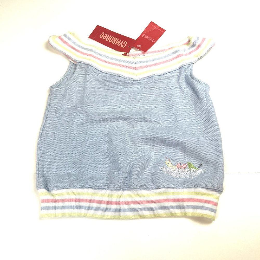 NWT Gymboree Girl Scallop Hem Gingham Partridge Capri & Stripe Neck Knit Tank 6 - Picture 5 of 7